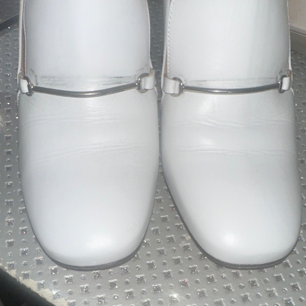 Lewit White Leather Loafers - Picture 9 of 10
